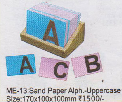 Manufacturers Exporters and Wholesale Suppliers of Sand Paper Alphabet Uppercase New Delhi Delhi